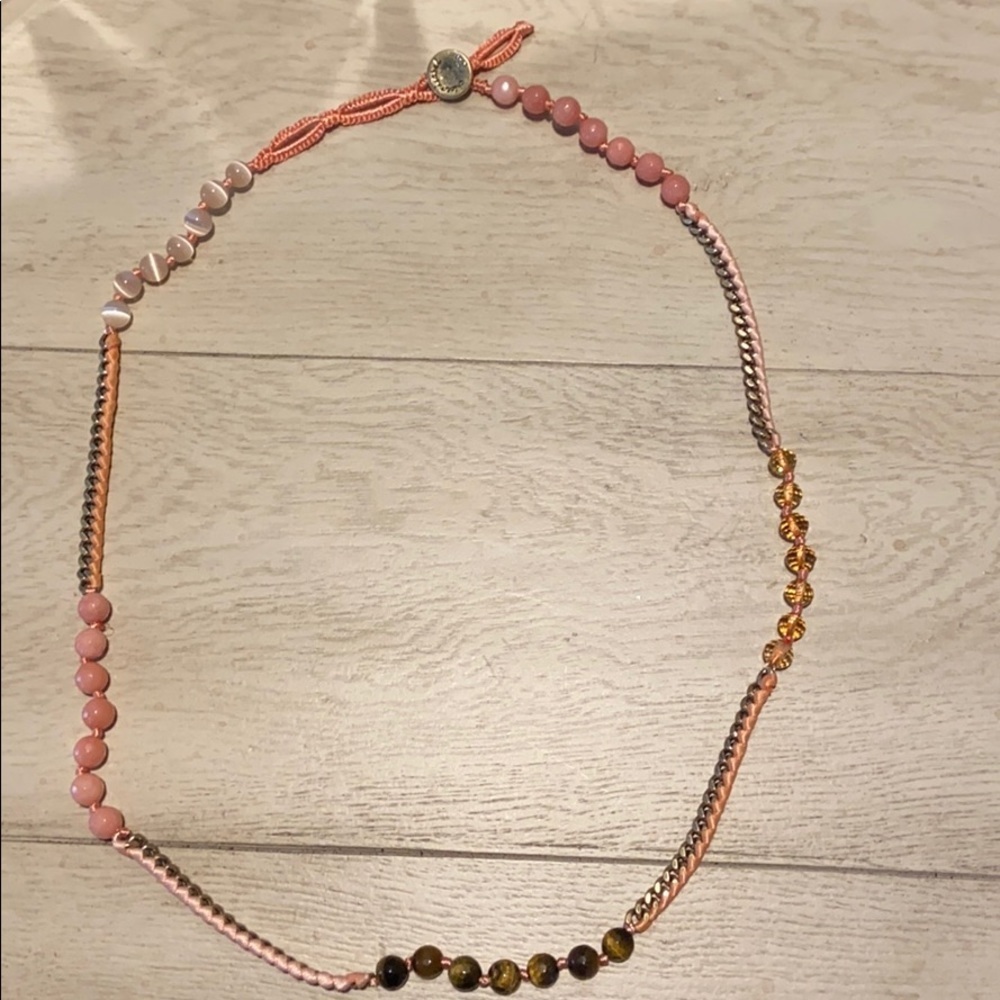 Chloe + Isabel 14” necklace or double strand bracelet - Peach - Like New